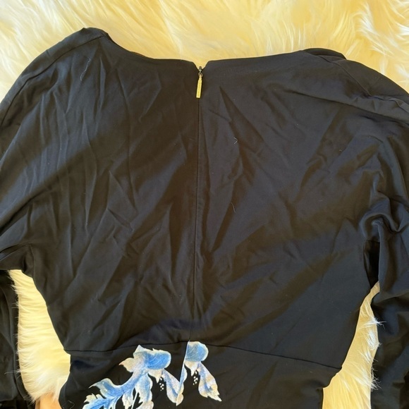 Vintage 2000s Roberto Cavalli Y2K floral print long sleeve dress jersey stretch - Picture 8 of 10